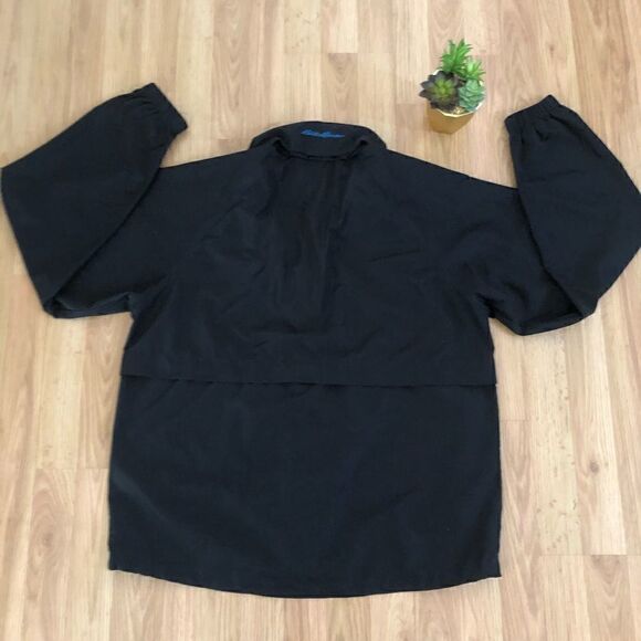 EDDIE BAUER Windbreaker Full Zip Black/Blue Jacket - Picture 7 of 7